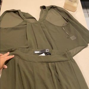 Miss avenue gaucho pants and crop top